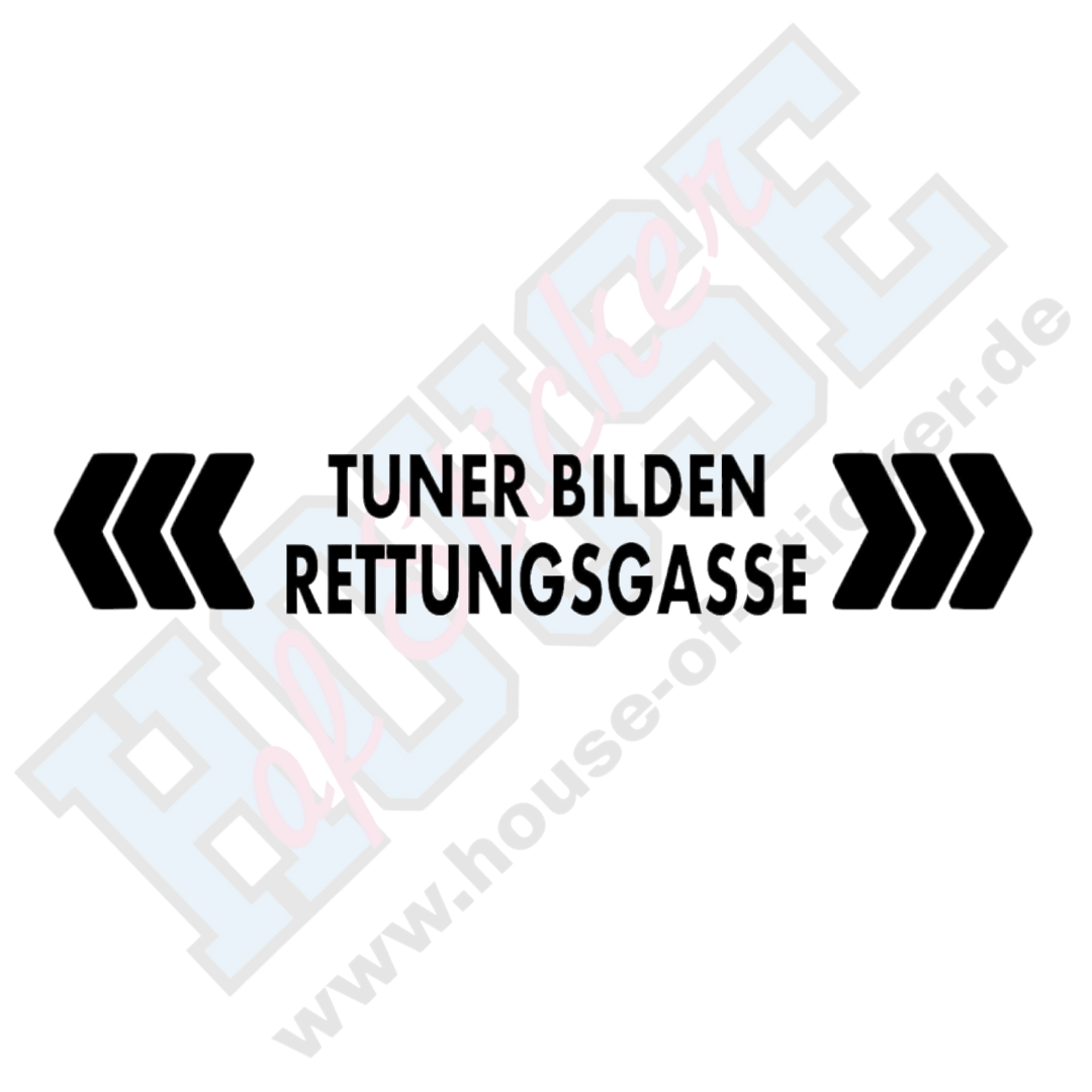 Tuner bilden Rettungsgasse