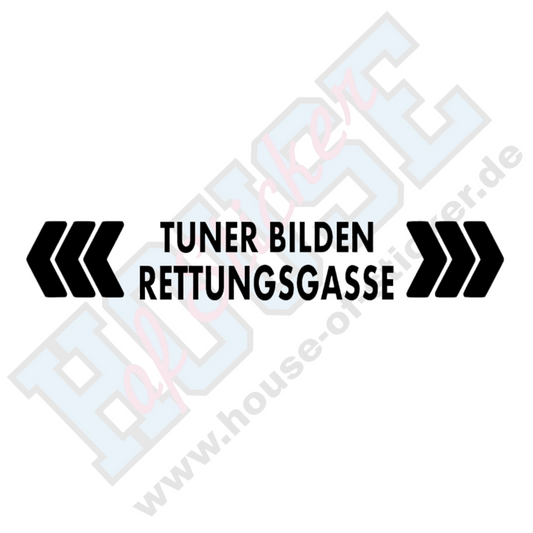 Tuner bilden Rettungsgasse