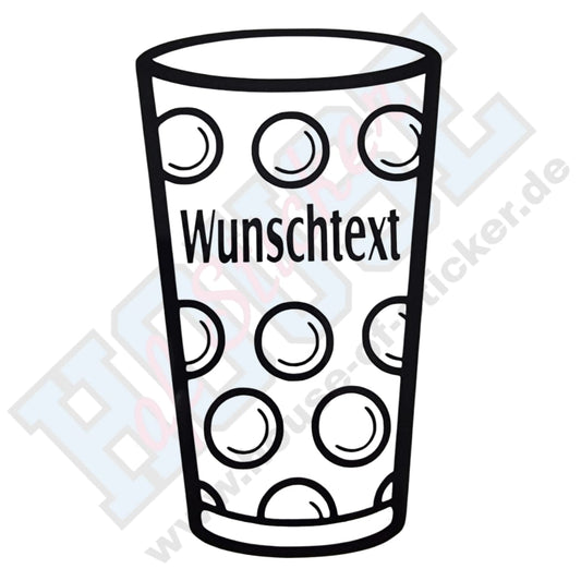 Dubbeglas mit Wunschtext