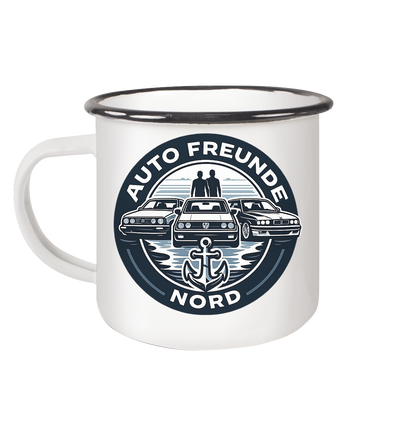 Autofreunde Nord - Emaille Tasse (Black)