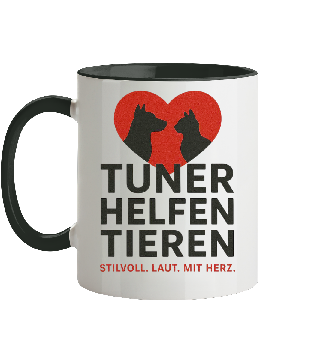 Tuner helfen Tieren. - Tasse zweifarbig