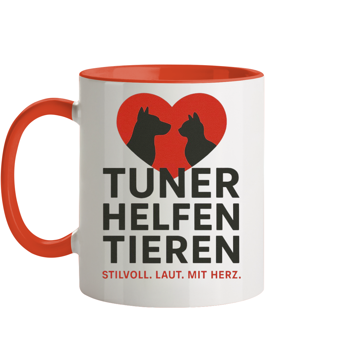 Tuner helfen Tieren. - Tasse zweifarbig