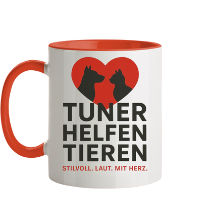 Tuner helfen Tieren. - Tasse zweifarbig