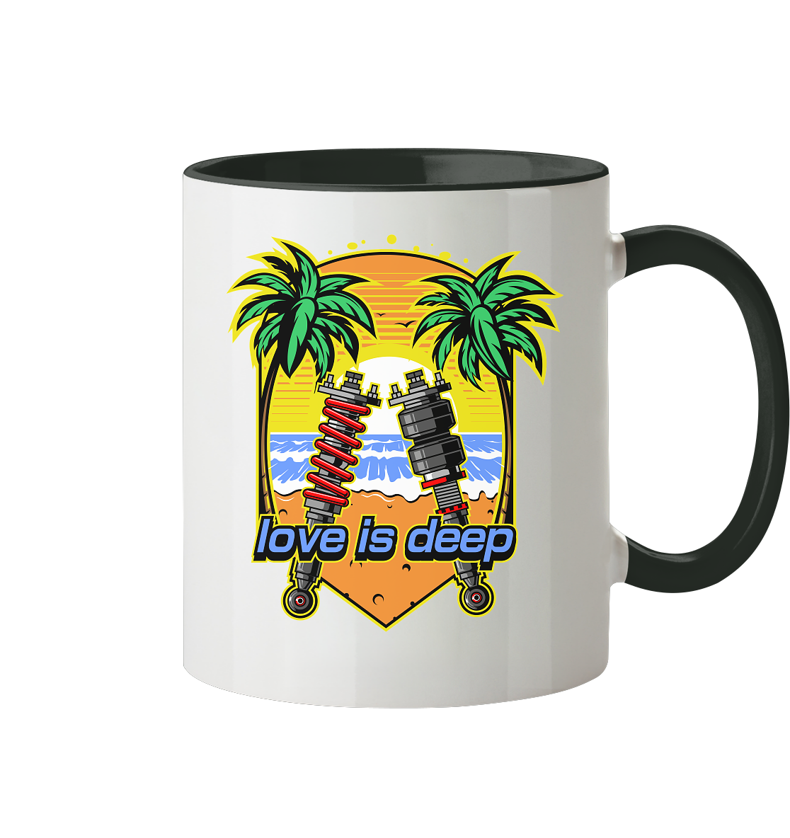 Love is Deep - Tasse zweifarbig