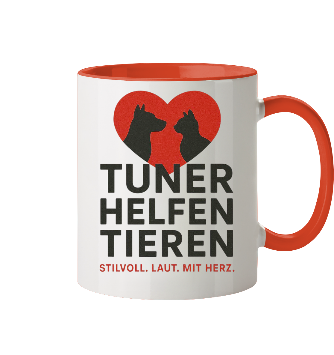 Tuner helfen Tieren. - Tasse zweifarbig