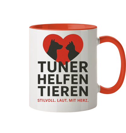 Tuner helfen Tieren. - Tasse zweifarbig